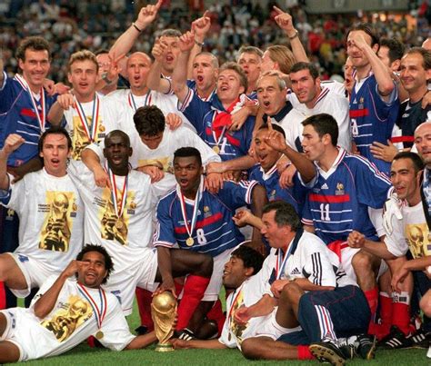 La France, gagnante de la Coupe du Monde 1998 .